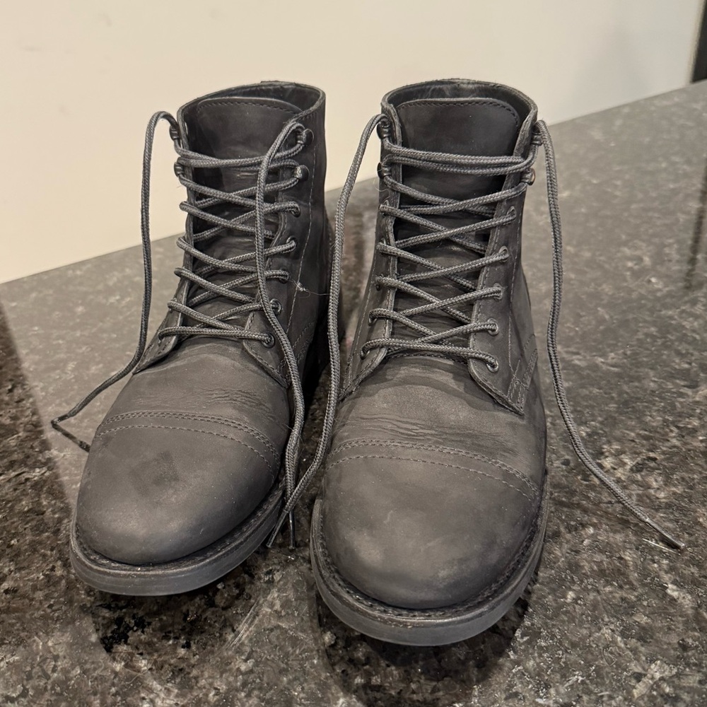 Thursday Boot Company Matte Black Captain Lace-Up Boots - Size 8 (Men’s US)